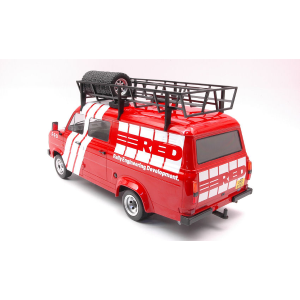 FORD TRANSIT MK II RED RALLY ENGINEERING DEVELOPMENT 1985 ASSISTANCE 1:18 Ixo Model Auto Rally Modellino