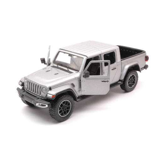 JEEP GLADIATOR 2020 OVERLAND HARD TOP SILVER 1:24 MotorMax Auto Stradali Modellino