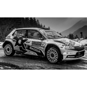SKODA FABIA RALLY 2 EVO N.25 RALLY MONTE CARLO 2021 MIKKELS.-FLOENE 1:43 Ixo Model Auto Rally Modellino