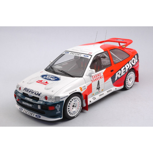 FORD ESCORT RS COSWORTH N.4 RALLY SAN REMO 1996 SAINZ/MOYA 1:18 Ixo Model Auto Rally Modellino