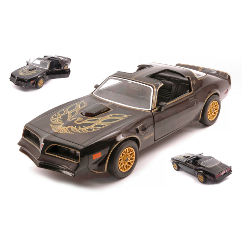 PONTIAC FIREBIRD TRANS AM STARLITE BLACK WITH GOLDEN EAGLE HOOD 1:24 Greenlight Auto Stradali Modellino