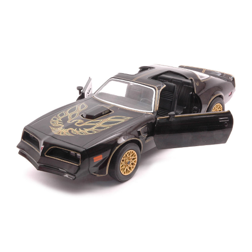 PONTIAC FIREBIRD TRANS AM STARLITE BLACK WITH GOLDEN EAGLE HOOD 1:24 Greenlight Auto Stradali Modellino