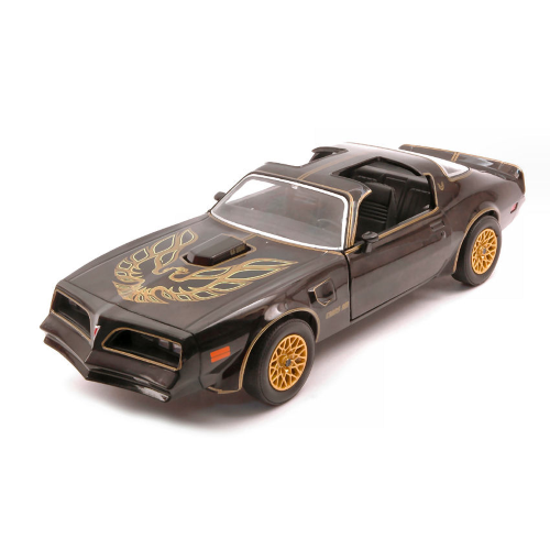 PONTIAC FIREBIRD TRANS AM STARLITE BLACK WITH GOLDEN EAGLE HOOD 1:24 Greenlight Auto Stradali Modellino