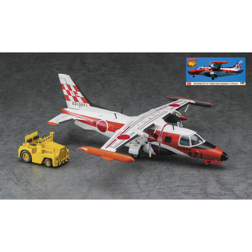 MITSUBISHI MU-2J FLIGHT CHECK SQUADRON WITH TRACTOR KIT 1:72 Hasegawa Kit Aerei Modellino