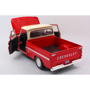 CHEVROLET C10 FLETSIDE PICK-UP 1966 RED 1:24 MotorMax Auto Stradali Modellino