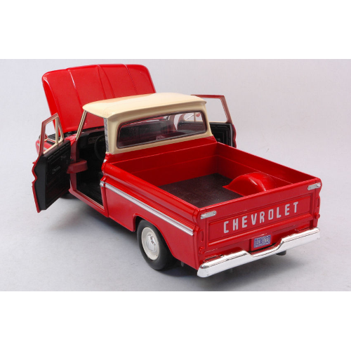 CHEVROLET C10 FLETSIDE PICK-UP 1966 RED 1:24 MotorMax Auto Stradali Modellino