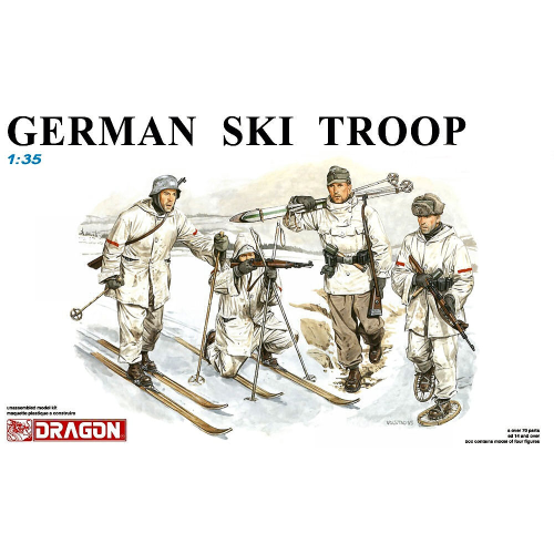 GERMAN SKI TROOPS KIT 1:35 Dragon Kit Figure Militari Modellino
