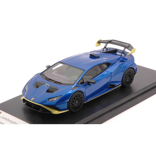 LAMBORGHINI HURACAN STO LP640-2 2021 BLUE/YELLOW 1:43 Looksmart Auto Stradali Modellino