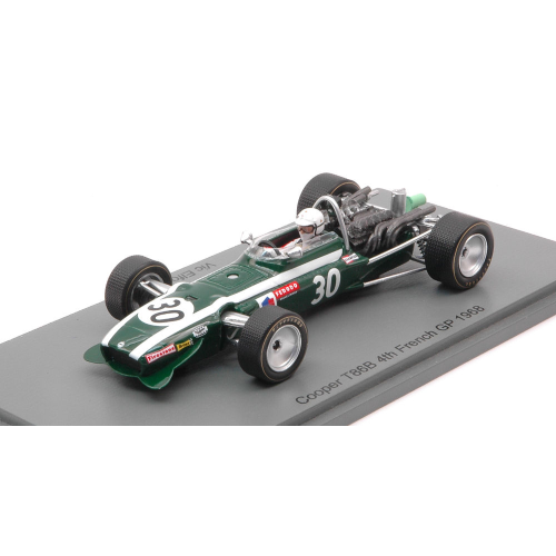 COOPER T86B VIC ELFORD 1968 N.30 4th FRENCH GP 1:43 Spark Model Formula 1 Modellino