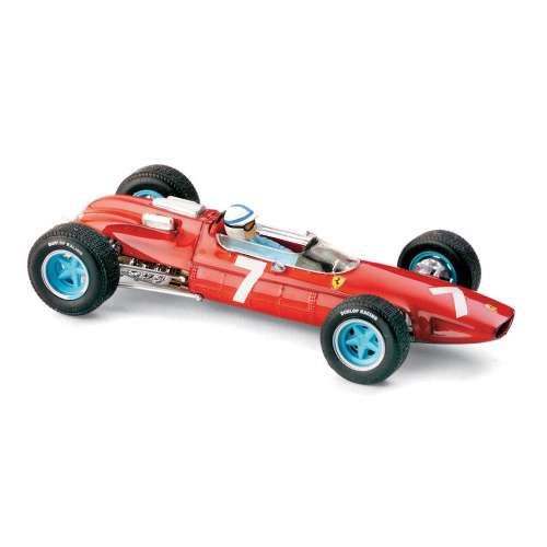 FERRARI 158 F1 JOHN SURTEES 1964 N.7 WINNER GERMAN GP WORLD CHAMPION WITH PILOTE 1:43 Brumm Formula 1 Modellino