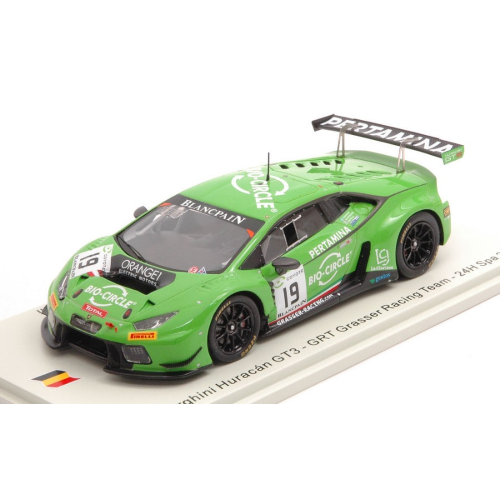 LAMBORGHINI HURACAN GT3 N.19 24H SPA 2018 GIANMARIA-MAPELLI-P.COMPANC 1:43 Spark Model Auto Competizione Modellino