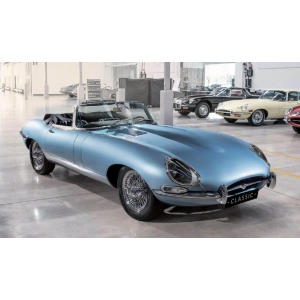 JAGUAR E-TYPE CABRIOLET 1962 BLUE METALLIC 1:12 Norev Auto Stradali Modellino