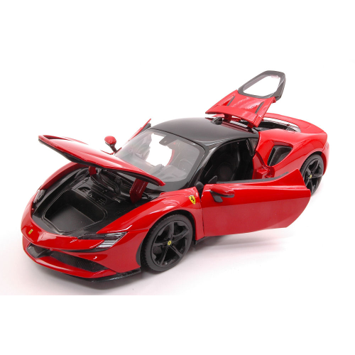 FERRARI SF90 STRADALE 2019 RED 1:18 Burago Auto Stradali Modellino