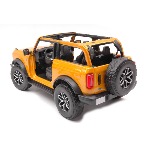 FORD BRONCO 2021 NO DOOR YELLOW 1:18 Maisto Auto Stradali Modellino