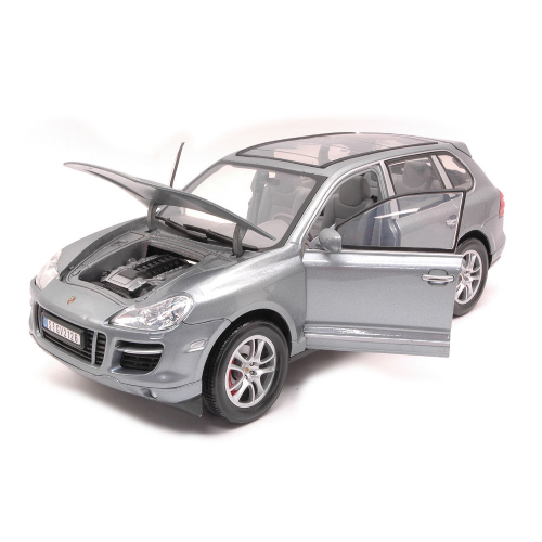 PORSCHE CAYENNE 2008 TURBO SILVER 1:18 MotorMax Auto Stradali Modellino