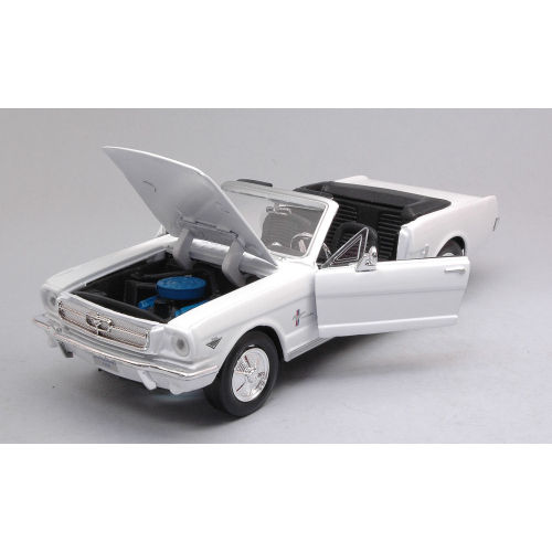 FORD MUSTANG CONVERTIBLE 1964 WHITE 1:24 MotorMax Auto Stradali Modellino