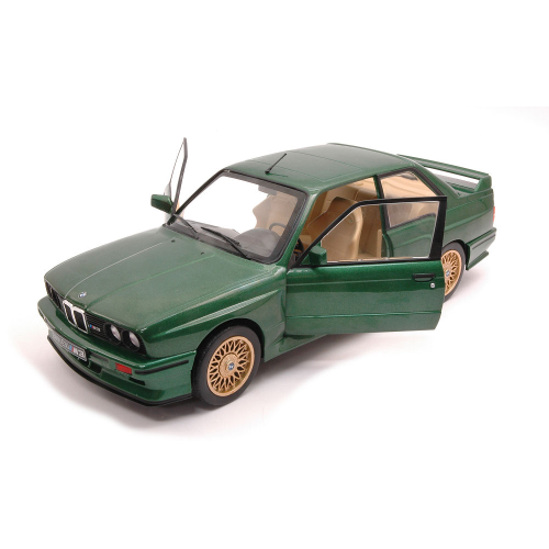 BMW E30 M3 1990 BRITISH RACING GREEN 1:18 Solido Auto Stradali Modellino