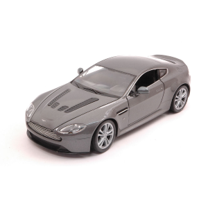 ASTON MARTIN V12 VANTAGE 2010 SILVER 1:24 Welly Auto Stradali Modellino