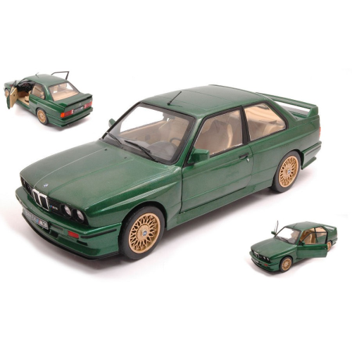 BMW E30 M3 1990 BRITISH RACING GREEN 1:18 Solido Auto Stradali Modellino