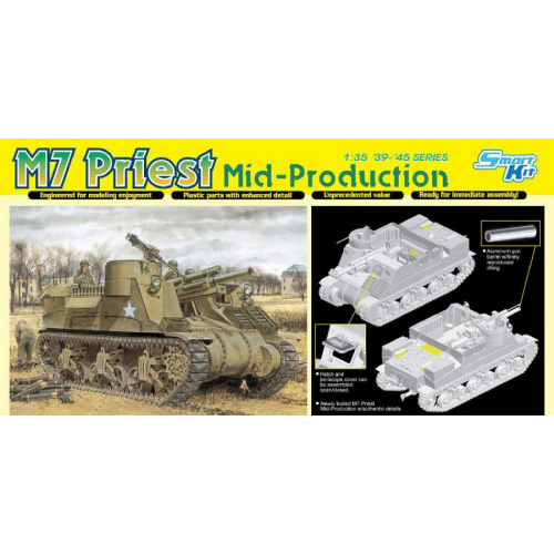 M7 PRIEST MID PRODUCTION KIT 1:35 Dragon Kit Mezzi Militari Modellino