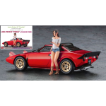 LANCIA STRATOS HF STRADALE W/ITALIAN GIRL'S FIHURE KIT 1:24 Hasegawa Kit Auto Die Cast Modellino