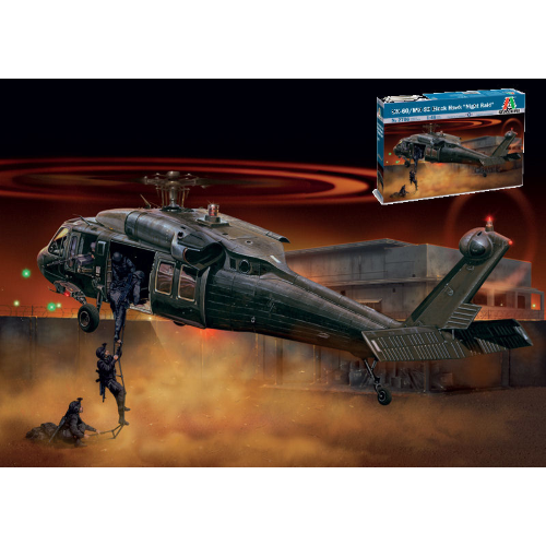 BLACK HAWK NIGHT RAID KIT 1:48 Italeri Kit Aerei Modellino