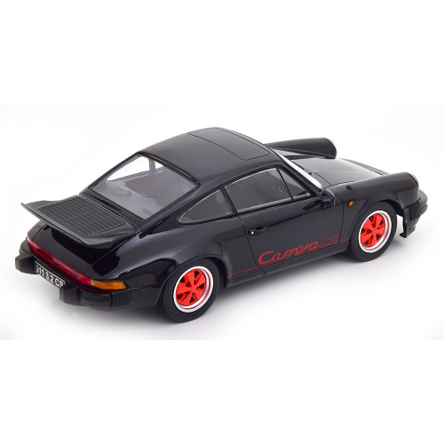 PORSCHE 911 CARRERA 3.2 CLUBSPORT 1989 BLACK/RED 1:18 KK Scale Auto Stradali Modellino