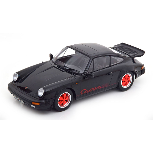 PORSCHE 911 CARRERA 3.2 CLUBSPORT 1989 BLACK/RED 1:18 KK Scale Auto Stradali Modellino
