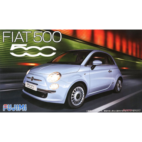 FIAT NUOVA 500 2007 LIGHT BLUE KIT 1:24 Fujimi Kit Auto Modellino