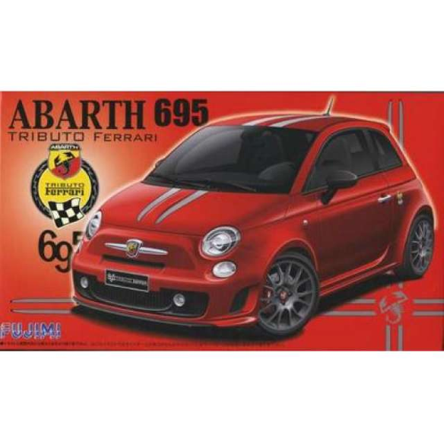 FIAT NUOVA 500 ABARTH 695 TRIBUTO FERRARI RED KIT 1:24 Fujimi Kit Auto Modellino
