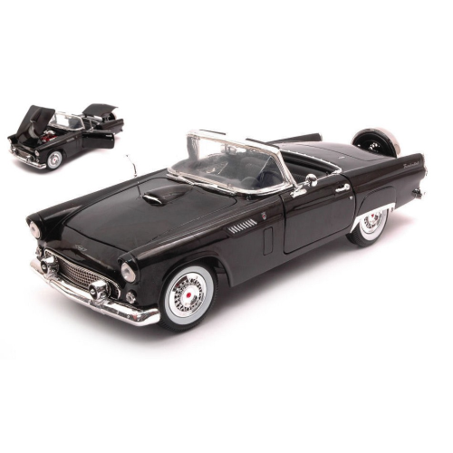 FORD THUNDERBIRD CONVERTIBLE 1956 BLACK 1:18 MotorMax Auto Stradali Modellino
