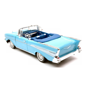 CHEVROLET BEL AIR CONVERTIBLE 1957 BLUE 1:18 MotorMax Auto Stradali Modellino