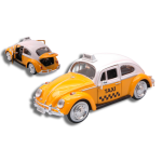 VW BEETLE TAXI 1966 YELLOW 1:24 MotorMax Taxi Die Cast Modellino