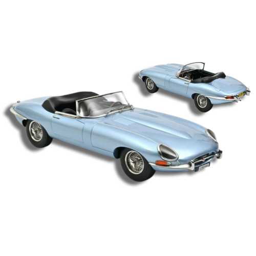 JAGUAR E-TYPE CABRIOLET 1962 BLUE METALLIC 1:12 Norev Auto Stradali Modellino