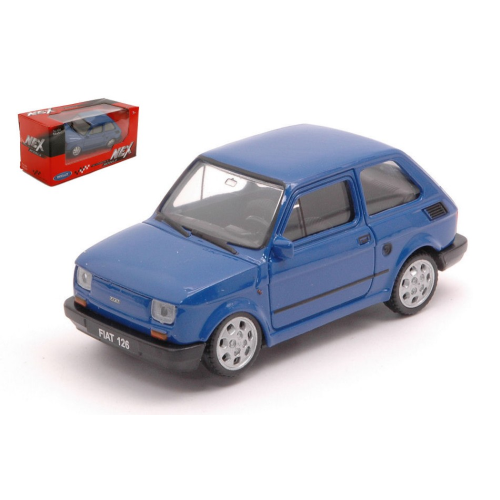 FIAT 126 1972 BLUE 1:43 Welly Auto Stradali Modellino