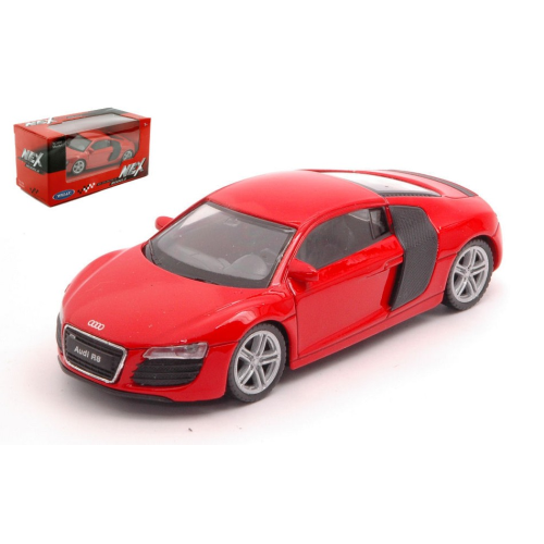 AUDI R8 COUPE' 2008 RED 1:43 Welly Auto Stradali Modellino