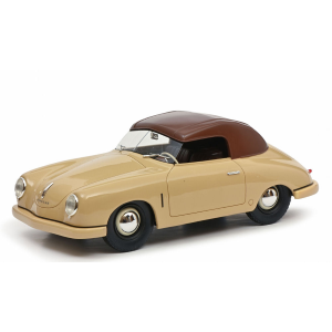 PORSCHE 356 SPIDER CLOSED 1948 BEIGE SOFT TOP 1:18 Schuco Auto Stradali Modellino