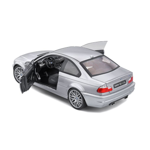 BMW E46 CSL COUPE 2003 METALLIC GREY 1:18 Solido Auto Stradali Modellino