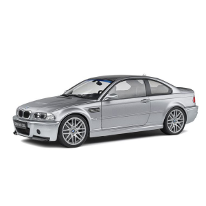 BMW E46 CSL COUPE 2003 METALLIC GREY 1:18 Solido Auto Stradali Modellino