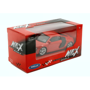 AUDI R8 COUPE' 2008 RED 1:43 Welly Auto Stradali Modellino