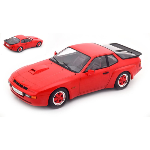 PORSCHE 924 CARRERA GT 1981 RED WITH RED WHEEL RIMS 1:18 ModelCarGroup Auto Stradali Modellino
