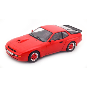 PORSCHE 924 CARRERA GT 1981 RED WITH RED WHEEL RIMS 1:18 ModelCarGroup Auto Stradali Modellino