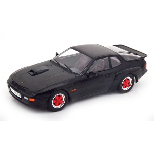 PORSCHE 924 CARRERA GT 1981 BLACK WITH RED WHEEL RIMS 1:18 ModelCarGroup Auto Stradali Modellino