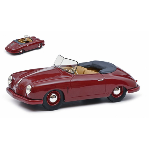 PORSCHE 356 GMUND CABRIOLET OPEN 1948 AMARANT RED 1:18 Schuco Auto Stradali Modellino