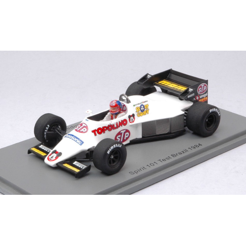 SPIRIT 101 TEST BRAZIL 1984 EMERSON FITTIPALDI 1:43 Spark Model Formula 1 Modellino
