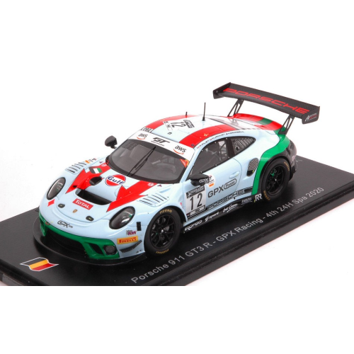 PORSCHE 911 GT3 N.12 4th 24H SPA 2020 CAMPBELL-PILET-JAMINET 1:43 Spark Model Auto Competizione Modellino