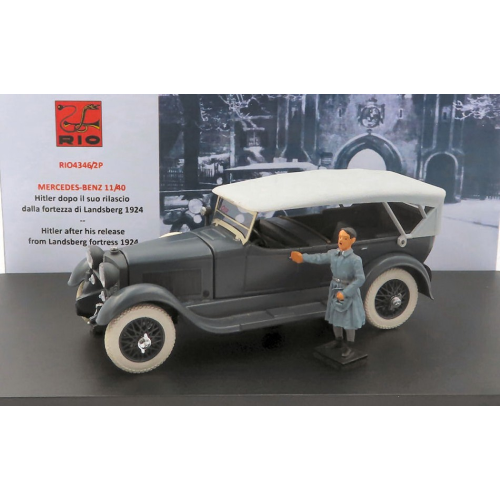 MERCEDES 11/40 - HIT. DOPO IL SUO RILASCIO DALLA FORTEZZA DI LANDSBERG 1924 1:43 Rio Personaggi Storici Modellino