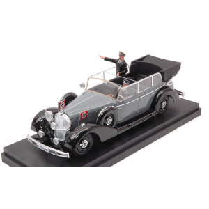 MERCEDES 770K 1942 WITH HIT. AND DRIVER FIGURES 1:43 Rio Personaggi Storici Modellino