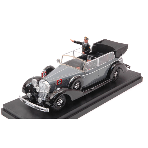 MERCEDES 770K 1942 WITH HIT. AND DRIVER FIGURES 1:43 Rio Personaggi Storici Modellino