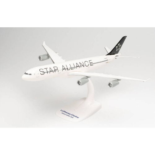 AIRBUS A340-300 CITY LINE & STAR ALLIANCE 1:200 Herpa Aerei Die Cast Modellino